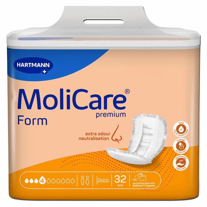 Прокладки анатомічної форми при нетриманні MoliCare® Premium Form 4 краплі 32шт